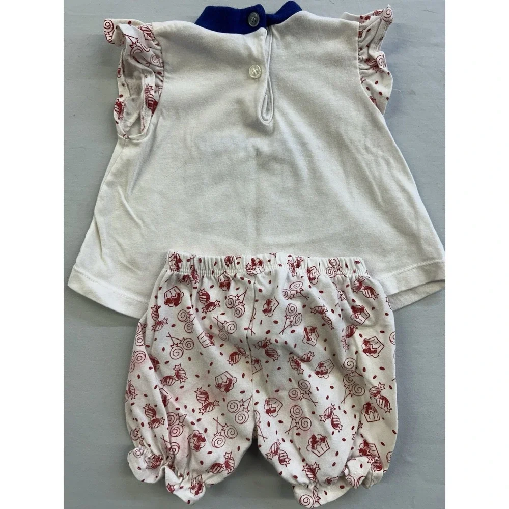 Vintage 1990s Whiskers Baby 2 Pc Outfit Size 6-9 Months